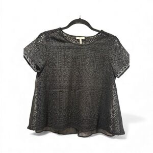 Joie Black Lace Blouse